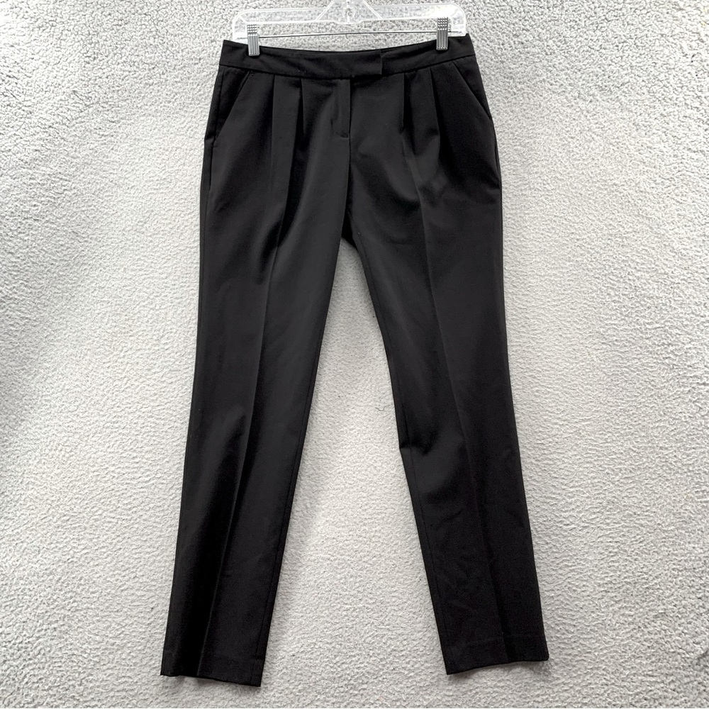 Laundry by Shelli Segal Black Slacks Pants Womens Size 2 Dress Career Button Tab
